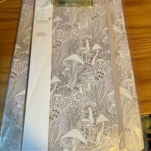 Papyrus Black and White Mushroom note pad with clipboard New in original packing